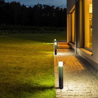 Foto 7 | Foto 7 | Estevez Baliza Exterior Mandela Color Antracita 80 Cm Foco E26