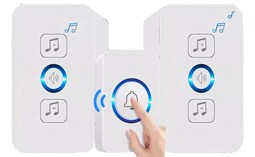 Timbre Inalámbrico Impermeable Seguridad Hogar 2 Receptores