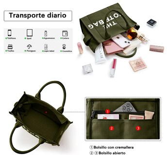 Foto 4 | Foto 4 | Bolso para Mujer Xtellar Lona Alta Capacidad