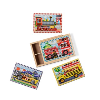 Foto 1 | Foto 1 | Puzzle Melissa & Doug Vehicles 4 En 1 De Madera 48 Piezas - Venta Internacional.