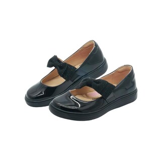Foto 2 | Foto 2 | Zapato Escolar Para Niña Yuyin Resorte Charol Negro Con Moño Negro