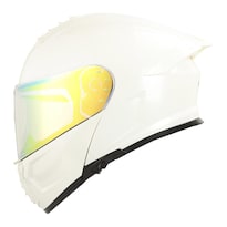 Casco Roda Pilot Blanco Mica Dorada Abatible Svs Blanco