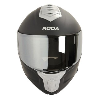 Foto 4 | Foto 4 | Casco Roda Pilot Negro Mate Mica Plateada Abatible Svs Negro