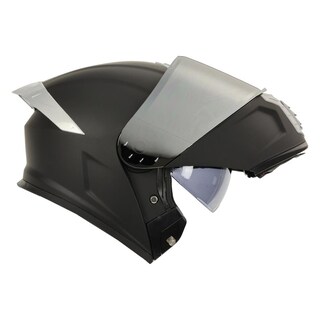 Foto 6 | Foto 6 | Casco Roda Pilot Negro Mate Mica Plateada Abatible Svs Negro