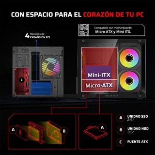 Foto 4 | Foto 4 | Gabinete Gamer Balam Rush Tank 3700 M-atx 3 Fan Br-943864