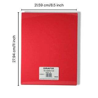 Foto 2 | Foto 2 | Láminas Retráctiles Grafix 21 X 28 Cm 50 Hojas Rojas - Venta Internacional.