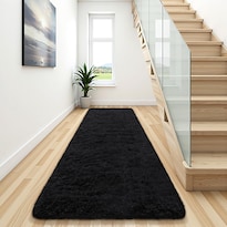 Alfombra Benron Soft Runner 61 X 244 Cm Color Negro Lavable Y Esponjosa - Venta Internacional.