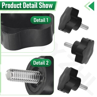 Foto 4 | Foto 4 | Paquete De 3 Pomos Roscados Whmyzhl 5/16-18 X 2 Cm Para Cortacéspedes - Venta Internacional.