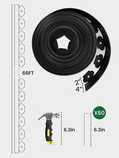 Foto 6 | Foto 6 | Kit Flexible Con Púas Para Bordes Paisajísticos 20 X 10 Cm - Venta Internacional.