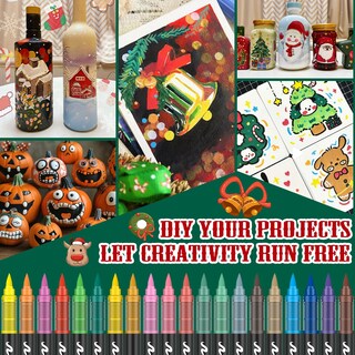 Foto 6 | Foto 6 | Marcadores De Pintura Acrílica Amamao 36 Colores Punta De Pincel Suave - Venta Internacional.