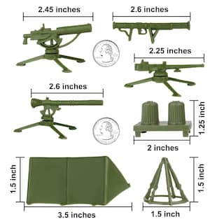Foto 2 | Foto 2 | Juego De 10 Piezas De Plástico Verde Army Camp Accessories Bmc Toys - Venta Internacional.