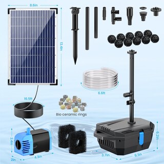 Foto 7 | Foto 7 | Kit De Filtro De Estanque Poposoap Con Bomba De Agua 12 W Solar Y 160 Gph - Venta Internacional.