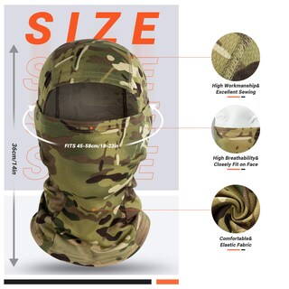 Foto 3 | Foto 3 | Capucha Táctica Ligera Con Protección Uv Balaclava Vulkit - Venta Internacional.