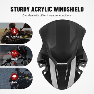 Foto 3 | Foto 3 | Deflector De Parabrisas Newsmarts Acrílico Negro Para Cfmoto 450sr - Venta Internacional.