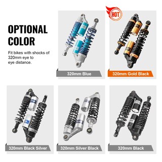 Foto 7 | Foto 7 | Amortiguadores De Aire Traseros Para Motocicletas Newsmarts 32cm Nitrogen - Venta Internacional.