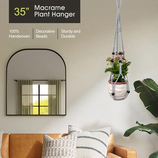 Foto 2 | Foto 2 | Colgador De Macramé Para Plantas Rifny 89 Cm Paquete De 3 Ganchos Grises - Venta Internacional.