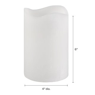Foto 2 | Foto 2 | Vela Led Mikasa Real Wax Blanca De 10 X 15 Cm Con Parte Superior Ondulada - Venta Internacional.