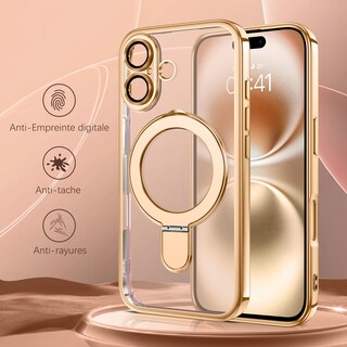 Foto 2 | Foto 2 | Funda Para Teléfono Celular Guagua Iphone 16 6.1 Pulgadas Con Soporte Magnético Dorado - Venta Internacional.