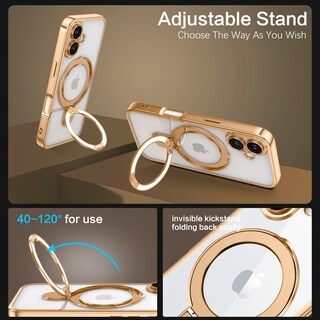 Foto 3 | Foto 3 | Funda Para Teléfono Celular Guagua Iphone 16 6.1 Pulgadas Con Soporte Magnético Dorado - Venta Internacional.