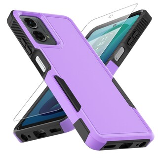 Foto 1 | Foto 1 | Funda Para Teléfono Celular Yuanming Moto G 5g 2024 De Doble Capa Púrpura - Venta Internacional.
