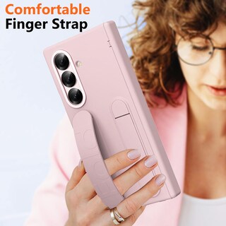 Foto 2 | Foto 2 | Funda Yqodsz Para Samsung Galaxy Z Fold 7 Con Correa Para La Muñeca Color Rosa - Venta Internacional.