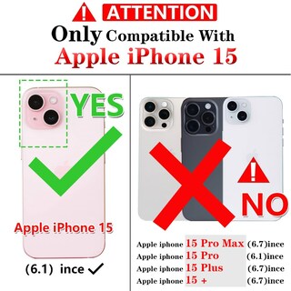 Foto 2 | Foto 2 | Funda Hnhygete Para Iphone 15 Color Verde Oscuro Con Soporte Anular - Venta Internacional.