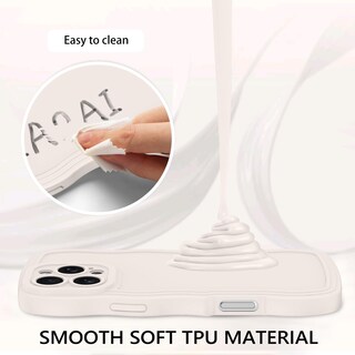 Foto 2 | Foto 2 | Funda Guagua Para Iphone 16 Pro 6.3 Pulgadas Correa Ondulada Rizada Blanca - Venta Internacional.