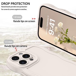 Foto 7 | Foto 7 | Funda Guagua Para Iphone 16 Pro 6.3 Pulgadas Correa Ondulada Rizada Blanca - Venta Internacional.