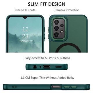 Foto 6 | Foto 6 | Funda Magnética Delgada Para Samsung Galaxy A23 De Guagua Color Verde Mate - Venta Internacional.