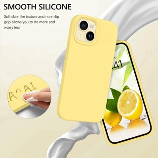 Foto 2 | Foto 2 | Funda Para Teléfono Guagua Iphone 15 6.1 Pulgadas De Silicona Líquida Amarilla - Venta Internacional.
