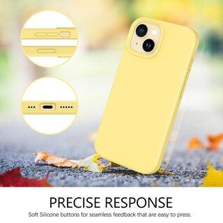 Foto 4 | Foto 4 | Funda Para Teléfono Guagua Iphone 15 6.1 Pulgadas De Silicona Líquida Amarilla - Venta Internacional.
