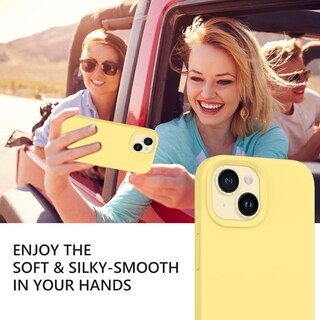 Foto 5 | Foto 5 | Funda Para Teléfono Guagua Iphone 15 6.1 Pulgadas De Silicona Líquida Amarilla - Venta Internacional.