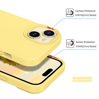 Foto 6 | Foto 6 | Funda Para Teléfono Guagua Iphone 15 6.1 Pulgadas De Silicona Líquida Amarilla - Venta Internacional.