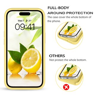 Foto 7 | Foto 7 | Funda Para Teléfono Guagua Iphone 15 6.1 Pulgadas De Silicona Líquida Amarilla - Venta Internacional.