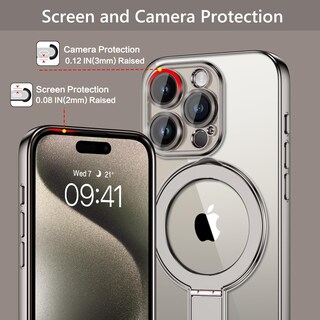 Foto 6 | Foto 6 | Funda Para Teléfono Guagua Iphone 15 Pro Max Con Soporte Magnético De Titanio - Venta Internacional.