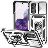 Funda M Maikezi Para Samsung Galaxy S20 De Doble Capa Color Plateado Militar - Venta Internacional.