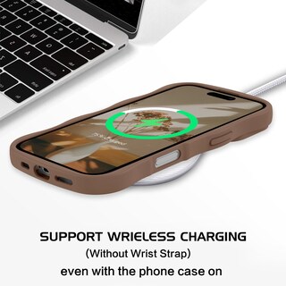 Foto 3 | Foto 3 | Funda Para Teléfono Guagua Iphone 16 De 6.1 Pulgadas Correa Ondulada Marrón - Venta Internacional.