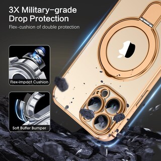 Foto 5 | Foto 5 | Funda Guagua Para Iphone 12 Pro De 6.1 Pulgadas Con Soporte Magnético Color Dorado - Venta Internacional.