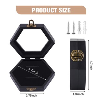 Foto 4 | Foto 4 | Estuche Expositor De Medallas Bijun Negro De 3 Piezas 12 X 12 X 3 5 Cm - Venta Internacional.