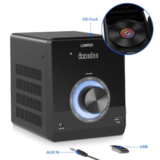 Foto 6 | Foto 6 | Sistema De Microestantería Lonpoo Lp-886p Con Bluetooth Cd De 30 W - Venta Internacional.