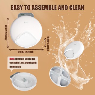 Foto 7 | Foto 7 | Alimentador Automático Para Mascotas Bsemax Para 4 Comidas 240 Ml Refrigerado - Venta Internacional.