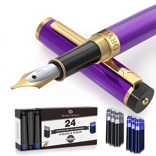 Foto 1 | Foto 1 | Pluma Estilográfica Dryden Designs Decadent Purple Con 24 Tintas - Venta Internacional.