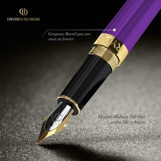 Foto 4 | Foto 4 | Pluma Estilográfica Dryden Designs Decadent Purple Con 24 Tintas - Venta Internacional.