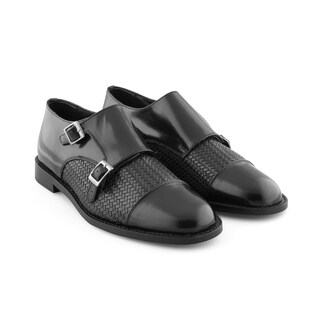 Foto 1 | Foto 1 | Monkstrap De Piel Vacuno Con Doble Hebilla Negro Para Hombre