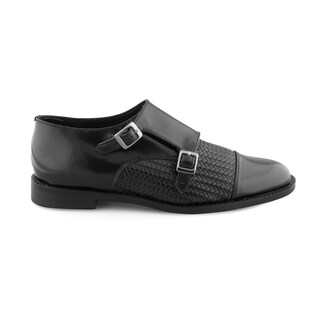 Foto 4 | Foto 4 | Monkstrap De Piel Vacuno Con Doble Hebilla Negro Para Hombre