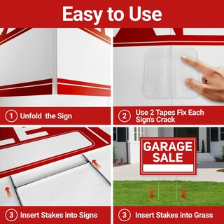 Foto 3 | Foto 3 | Carteles De Venta De Garaje Combojoy 6 Unidades Plegables Impermeables 61 X 41 Cm - Venta Internacional.