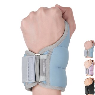 Foto 1 | Foto 1 | Par De Pesas Para Muñeca Acespear De 1 Libra Azules Con Trabilla Para El Pulgar - Venta Internacional.