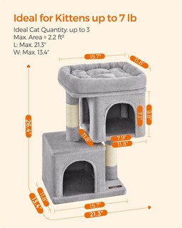Foto 6 | Foto 6 | Cat Tree Feandrea Cat Tower S Con Condominio Para Gatos Y Rascador - Venta Internacional.