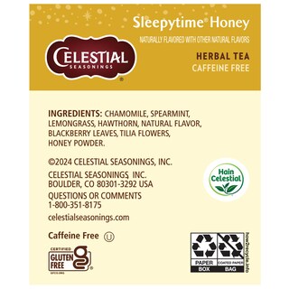 Foto 5 | Foto 5 | Té De Hierbas Celestial Seasonings Sleepytime Honey 120 Bolsas - Venta Internacional.