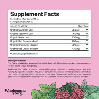 Foto 3 | Foto 3 | Té Orgánico Para La Fertilidad Wholesome Story 15 Sobres - Venta Internacional.